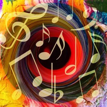 Bright music background Stock Illustration