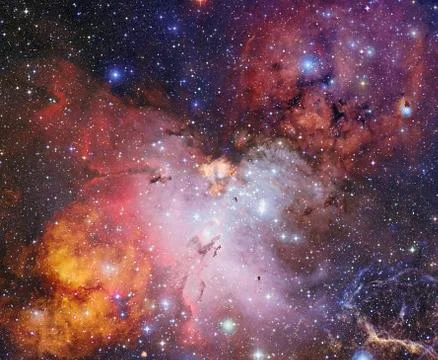 Bright nebula in deep space. Elements of this image furnished by NASA Stock Illustration