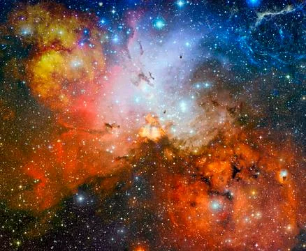 Bright nebula in deep space. Stock-Fotos
