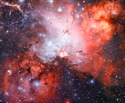 Bright nebula in deep space. Fotos Stock