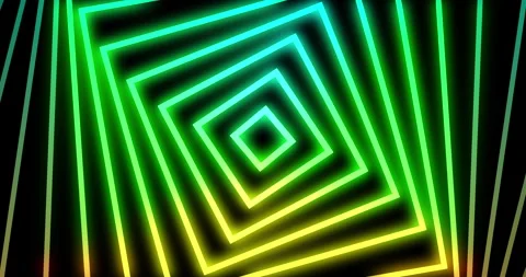 Bright neon abstract gradient lines tech futuristic motion background. Seamless Stock Footage 252858095