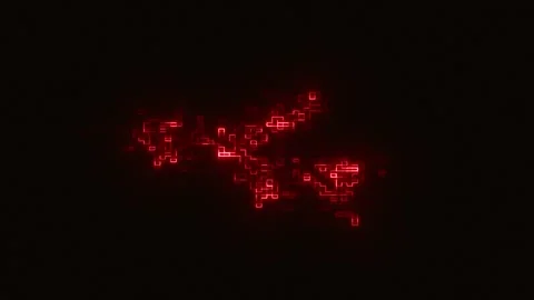 Bright neon animated abstract techno background. cyberspace. Stock Footage 304956480