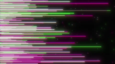 Bright neon animated colored lines. cyberspace. Stock Footage 304956308