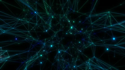 Bright neon animation on a dark background with beautiful flashes. The concept Stock-Footage 117974200