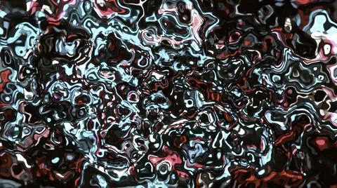 Bright neon blots.Motion.Bright patterns of neon shades in 3d format move and Stock Illustration