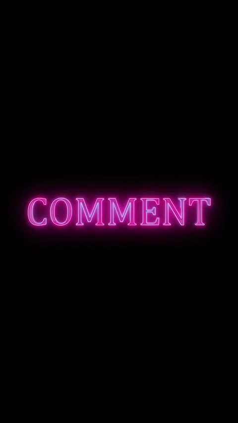 Bright neon comment icon animation on dark black background vertical video... Stock Footage 315491633