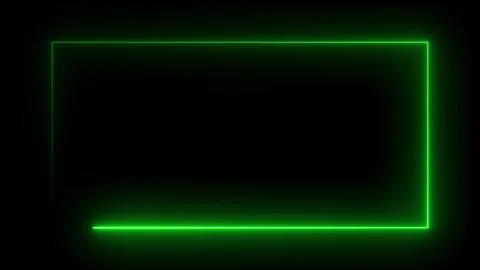 Bright neon effect rectangle frame Loop background. Animation of glowing ne.. Stock Footage 307423577