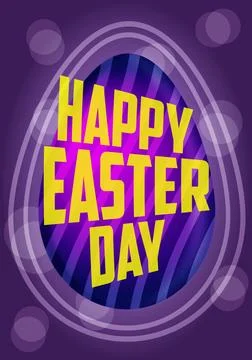 Bright neon egg for easter with sparkles Stock Illustration