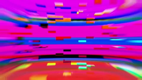 A bright neon glitch pattern with colourful blocks. Stock Footage 235544985