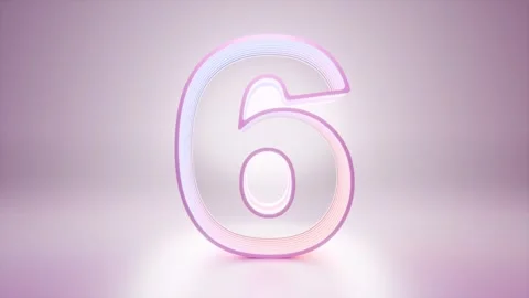 Bright Neon Glow Countdown Pink Ten to Zero Stock Footage 292934991