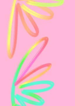 Bright neon gradient hand drawn lines pattern element background 스톡 일러스트