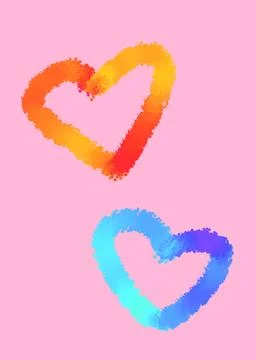 Bright neon gradient hand drawn lines pattern element background イラスト素材