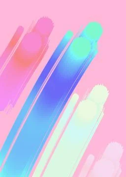 Bright neon gradient hand drawn lines pattern element background Stock Illustration