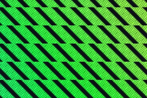 Bright neon green diagonal texture combines with strong black geometric bands Stock-Illustration