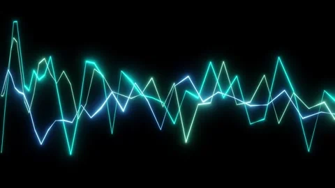 Bright neon lighting angular lines Stock Footage 308751754