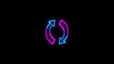 Bright neon line refresh Update Upgrade New Version and Update icon, Update.. Stock Footage 293483212