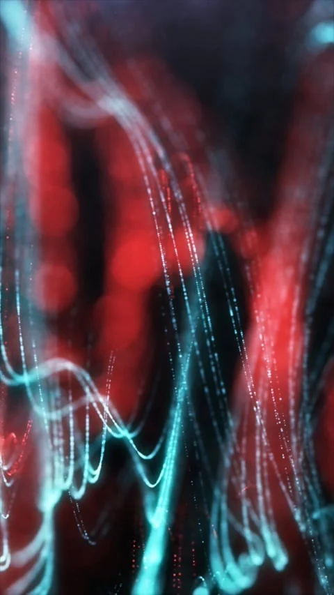 Bright neon lines move fluidly, forming intricate patterns and shapes Stock Footage 312694789