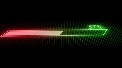 Bright Neon Loading Bar Animation, Gradi... | Stock Video | Pond5