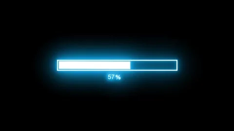Bright Neon Loading Bar Motion Graphics with Dynamic Progress Tracking Visu.. Stock Footage 337077796