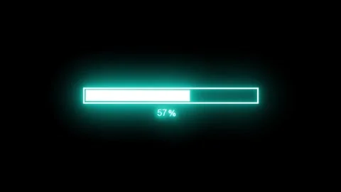 Bright Neon Loading Bar Motion Graphics with Dynamic Progress Tracking Visu.. Stock Footage 337077797