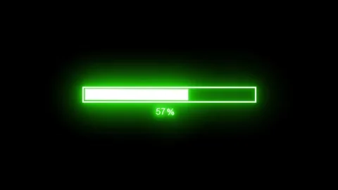 Bright Neon Loading Bar Motion Graphics with Dynamic Progress Tracking Visu.. Stock Footage 337077798