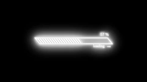 Bright Neon Loading Bar Motion Graphics with Dynamic Progress Tracking Visu.. Stock Footage 337077801