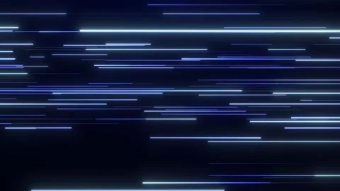 Bright neon moving horizontal lines on a blue background Stock Footage 259883141