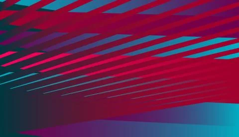 Bright neon pattern of geometric shapes and lines virtual background for onli Stock Illustration