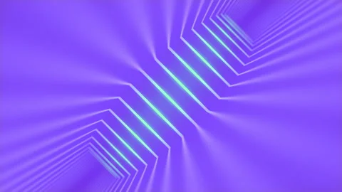 Bright neon rays of light on a purple background. 3d rendering loop animation 4K Stock Footage 232746673