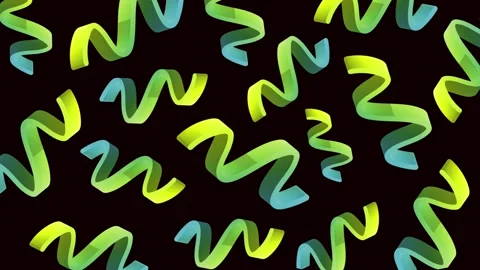 Bright neon scribble strokes forming playful colorful abstract curved pattern Stock Footage 321354980