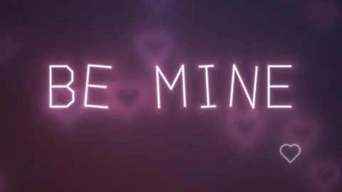 Bright neon text displays a message of love and affection Stock Footage 339518464
