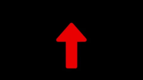 Bright neon white arrow going up on black background. Neon abstract directi.. Stock Footage 299567952