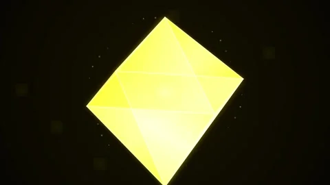 Bright Neon Yellow Diamond Shape Abstract Background Element Stock Footage 346005483