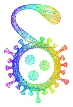 Bright Net Delta Virus 스톡 일러스트