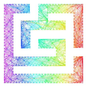 Bright Network Labyrinth Stock Illustration