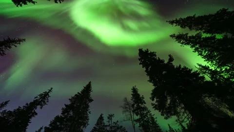 Bright northern lights. Stock Footage 217475093
