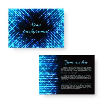 Bright notebook with neon light Illustrazione stock