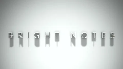 bright notes 3D title animation white te... | Stock Video | Pond5