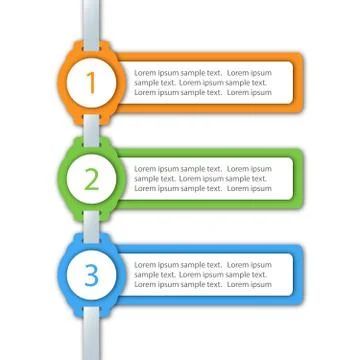 Bright Numbered Infographic Stock Illustration