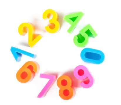 Bright numbers Stock Photos