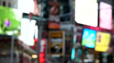 Bright NY signs Video stock 37406796