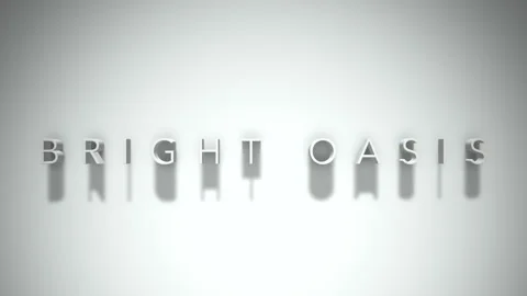 Bright oasis 3D title animation white text on a white background Stock Footage 299758074