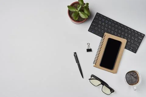 Bright office workspace Stock Photos