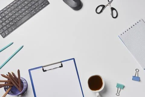 Bright office workspace Stock Photos