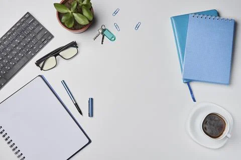 Bright office workspace Stock Photos