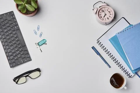Bright office workspace Stock Photos