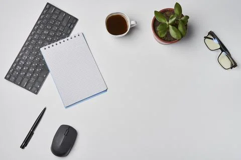 Bright office workspace Stock Photos