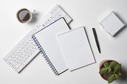 Bright office workspace Stock Photos