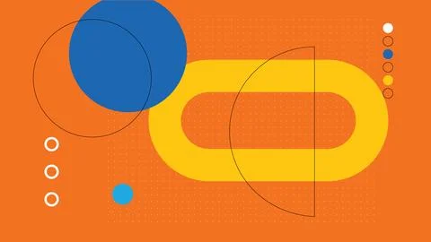 Bright Orange Abstract Layout Background Stock Illustration