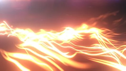 Bright orange abstract light waves representing energy, warmth, and motion Stock Illustration